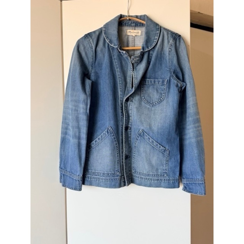 Madewell Chore Coat Women's XS Denim Workwear Jacket Blue Cotton Utility - Picture 2 of 9
